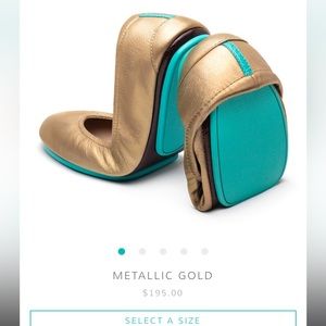 Metallic gold tieks size 9